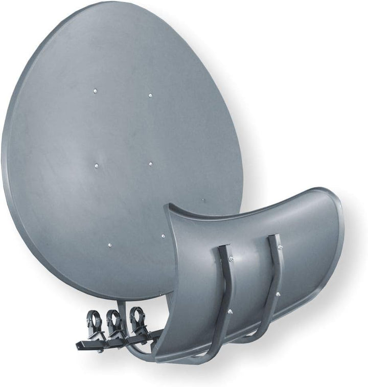 Satspiegel Toroidal (Wavefrontier) T90 P - dunkelgrau - Multifocus Antenne - inkl. 5 Stück LNB Halte