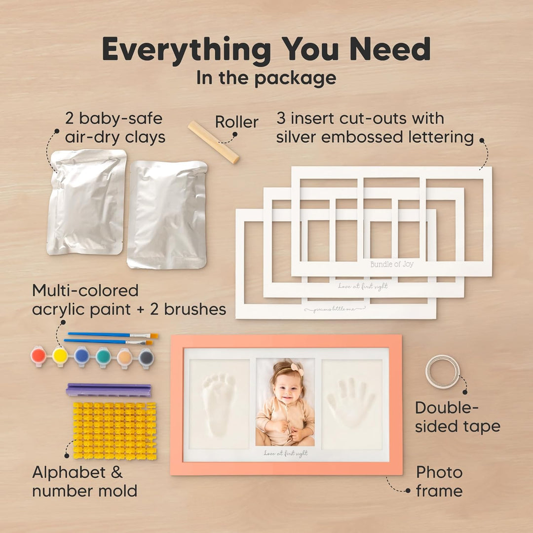 KeaBabies Baby Handabdruck und Fussabdruck Set - Gipsabdruck Baby Hand und Fuss für Neugeborene - Ha