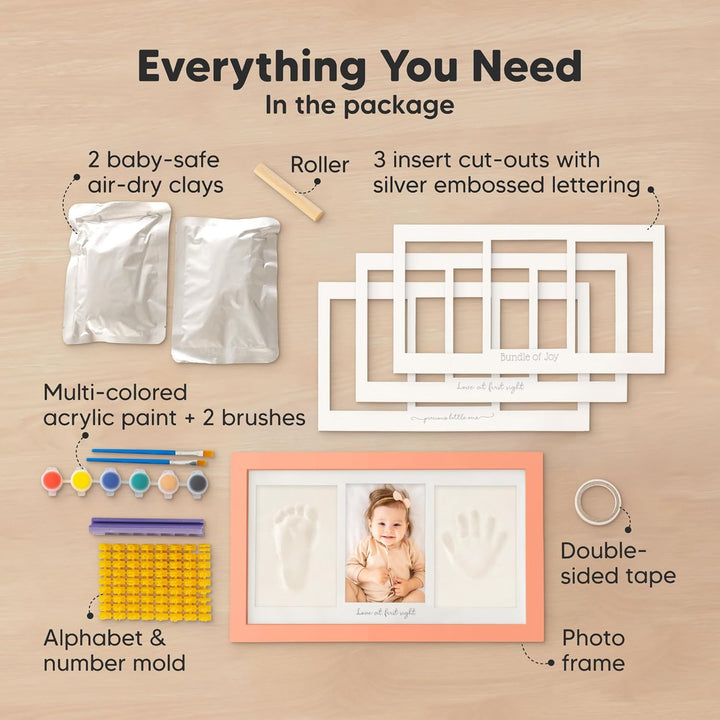 KeaBabies Baby Handabdruck und Fussabdruck Set - Gipsabdruck Baby Hand und Fuss für Neugeborene - Ha