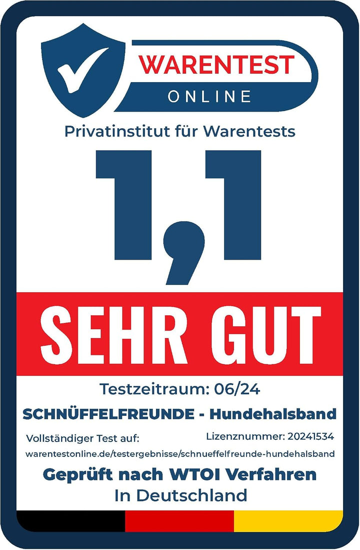 Schnüffelfreunde Halsband für Hunde aus Leder, Hundehalsband für den grossen, mittleren und kleinen