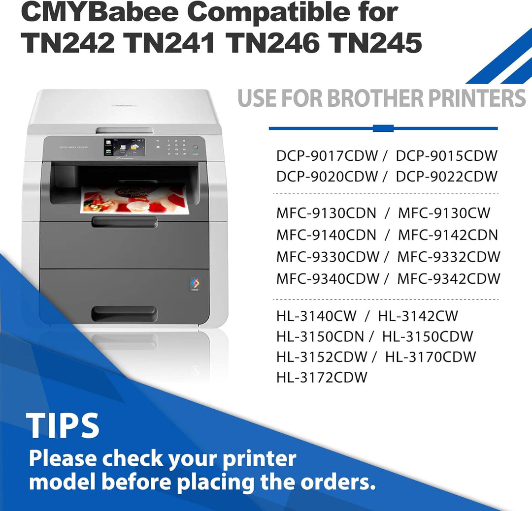 CMYBabee TN241Toner kompatible für Brother TN242 TN241 TN246 TN245 für Brother MFC-9332CDW DCP-9022C