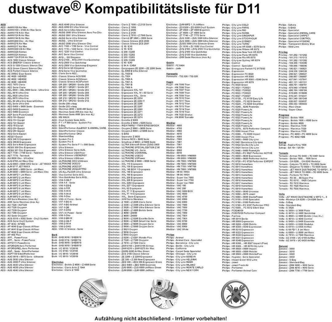 40 dustwave Staubsaugerbeutel für Philips FC 8446 » 8459 PowerLife, FC 8322 PowerLife, FC 8320 Power