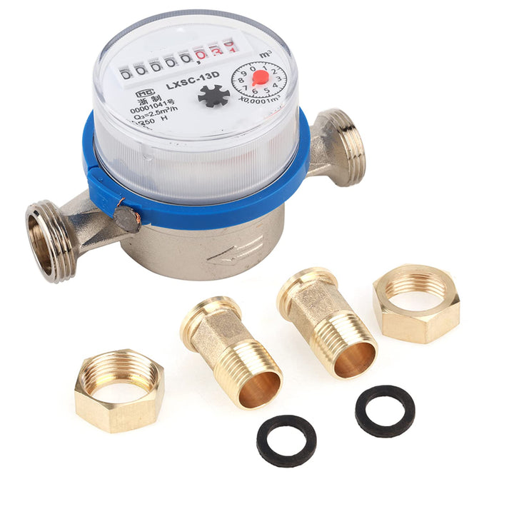 15mm 1/2 "Wasserzähler Kunststoff Kaltwasserzähler Einzigen Wasserdurchfluss Trocknungstisch Messwer