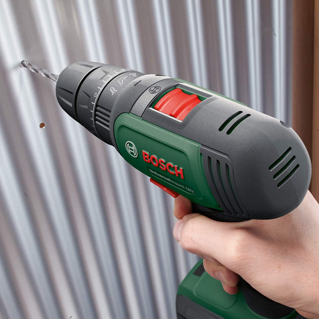 Bosch Home and Garden Bosch Akku Schlagbohrschrauber UniversalImpact 18 V (2 Akkus, 18 Volt System,