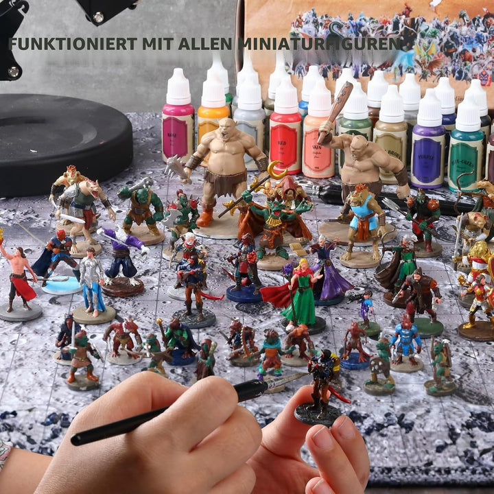 Acryl Miniature Farben Starter Set-22 Paint:Metallic Gold&amp;Silber Primer&amp;Shade 7 NPC Miniature-Tablet