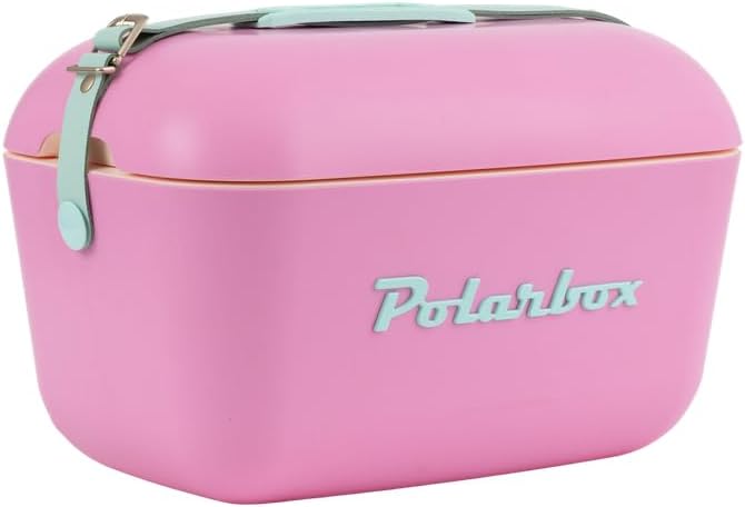 Kreher® Kühlbox Passive Kühlbox Kühltaschen Polar in Retro Vintage Design aus Kunststoff mit polysty