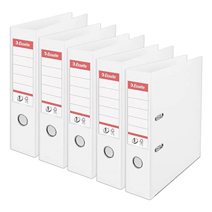 Esselte 162510 5 Stück Aktenordner A4 75 mm weiss