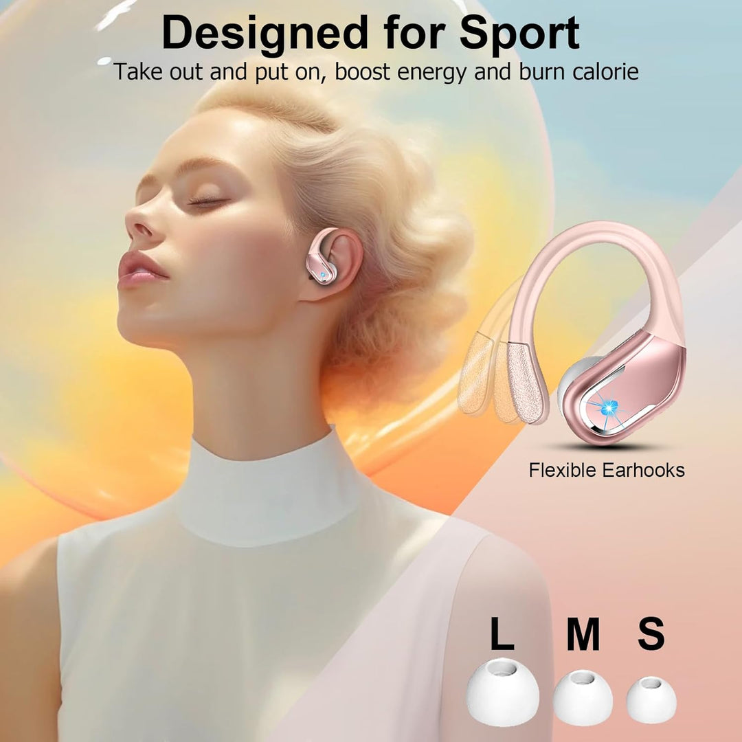 Bluetooth Kopfhörer Sport, 75Std Kopfhörer Kabellos Bluetooth 5.4, 3D Stereo, In Ear Kopfhörer 4 ENC