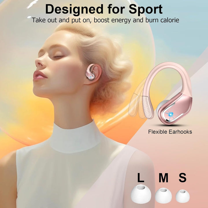 Bluetooth Kopfhörer Sport, 75Std Kopfhörer Kabellos Bluetooth 5.4, 3D Stereo, In Ear Kopfhörer 4 ENC