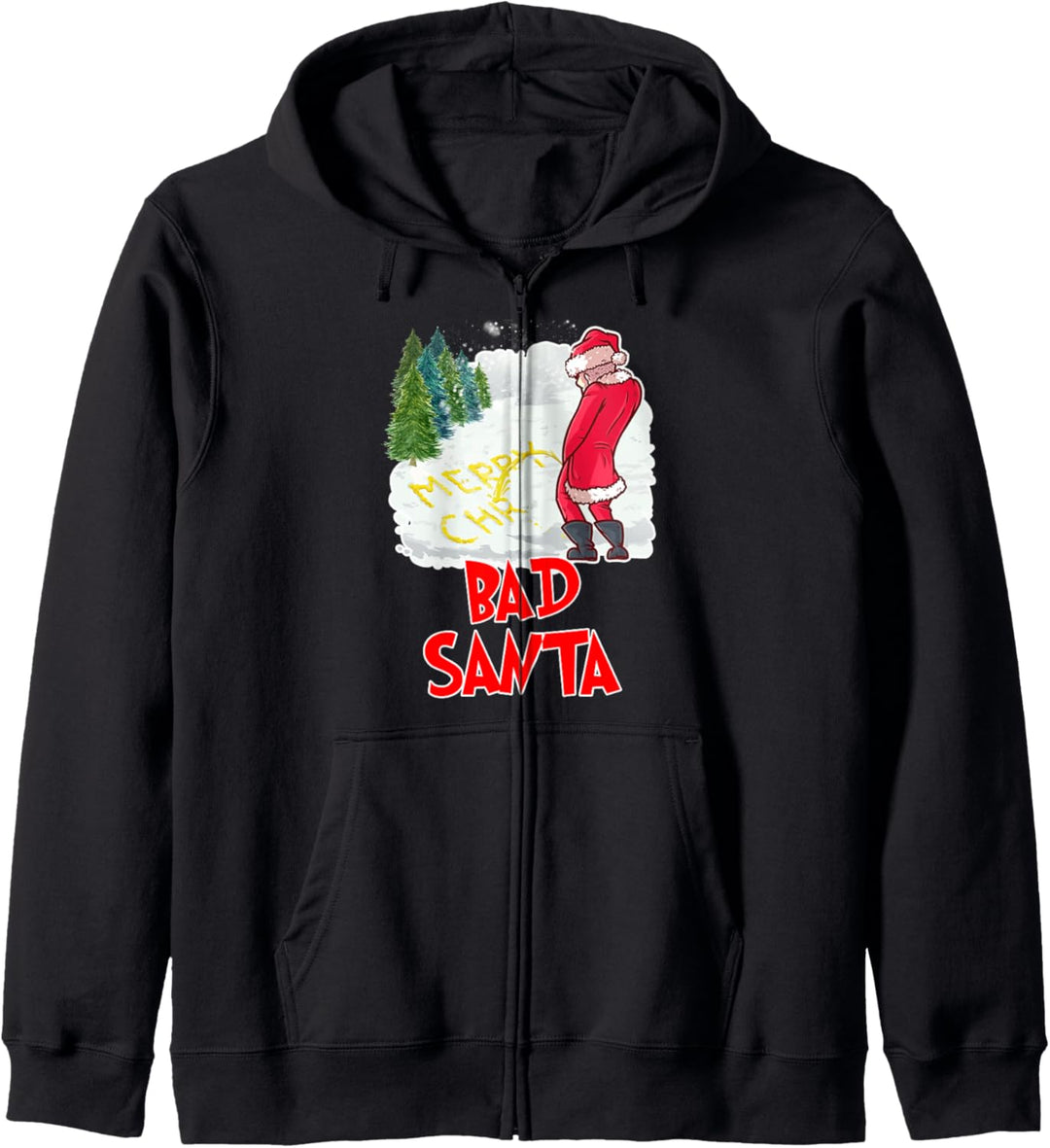 Bad Santa Ugly Christmas Sweater Funny Santa Claus Xmas Gift Kapuzenjacke