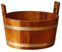 SudoreWell® Sauna Fusswanne aus Kambalaholz mit transparenter Hygieneversiegelung