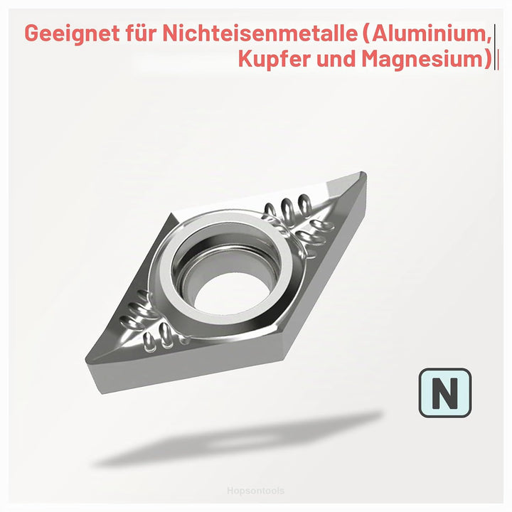 CDBP DCGT 11T304 DCGT32,51 Wendeschneidplatten Aluminium zum Drehen von Schneidwerkzeugen, 10 Stück