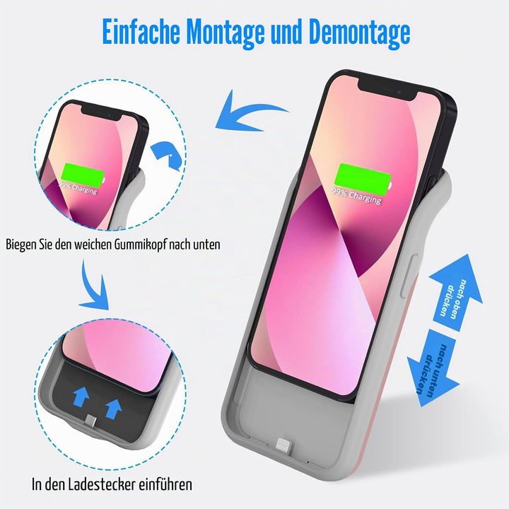 HUOBAO Batteriehülle für iPhone 13 Pro Max, [6000mAh] Ladegerät Hülle für iPhone 13 Pro Max, Schütze