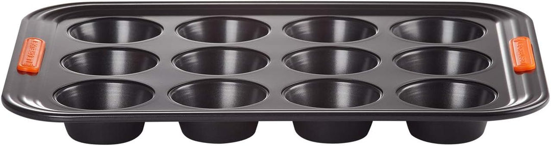 Le Creuset Antihaft Muffinform, Für 12 Stück (Ø 7 cm), Sauerteigbeständig, Aus Karbonstahl gefertigt