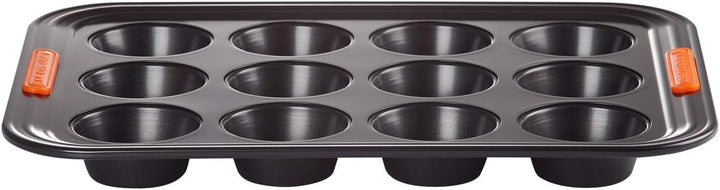 Le Creuset Antihaft Muffinform, Für 12 Stück (Ø 7 cm), Sauerteigbeständig, Aus Karbonstahl gefertigt