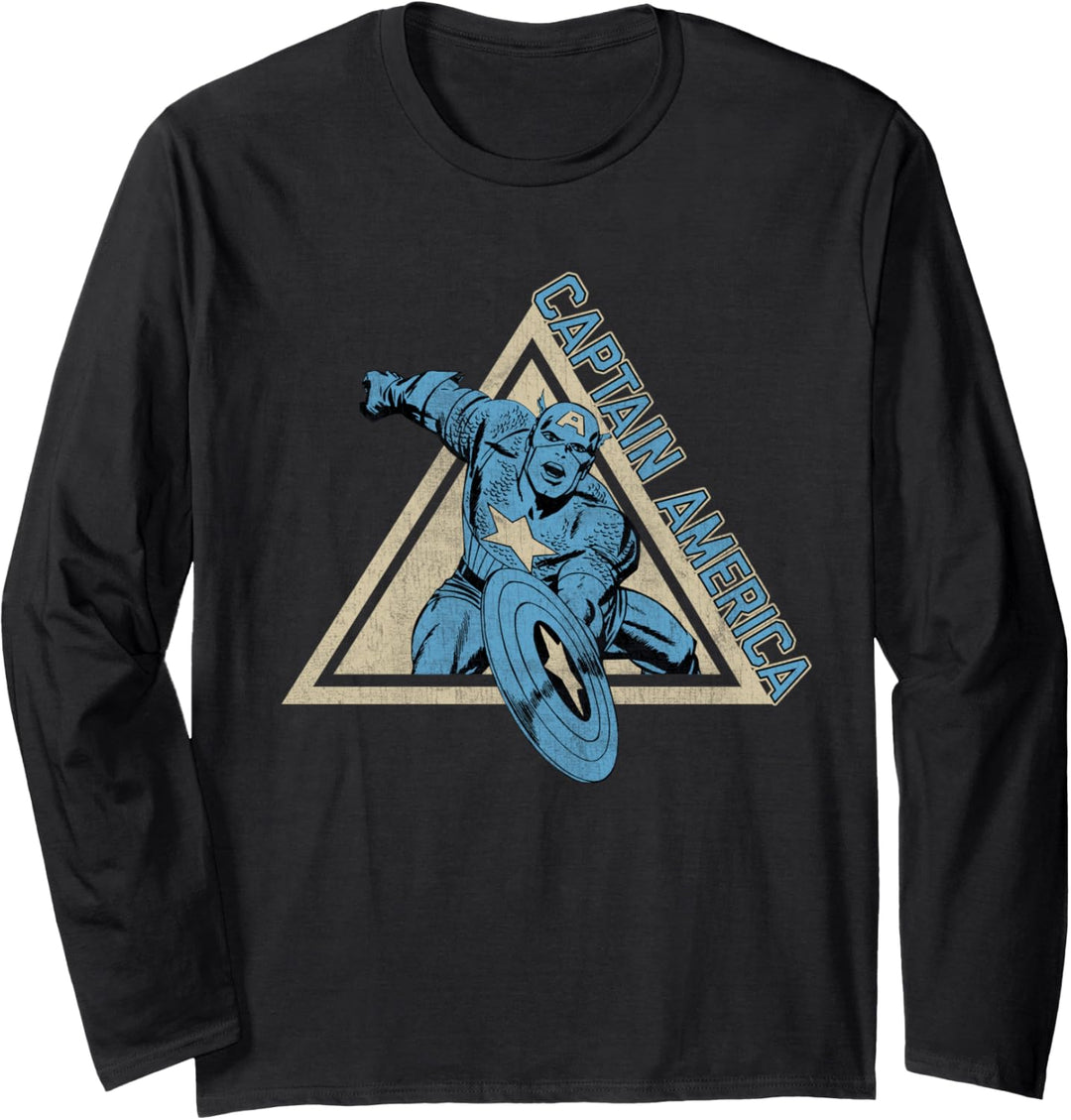 Marvel Captain America Avengers Triangle Langarmshirt