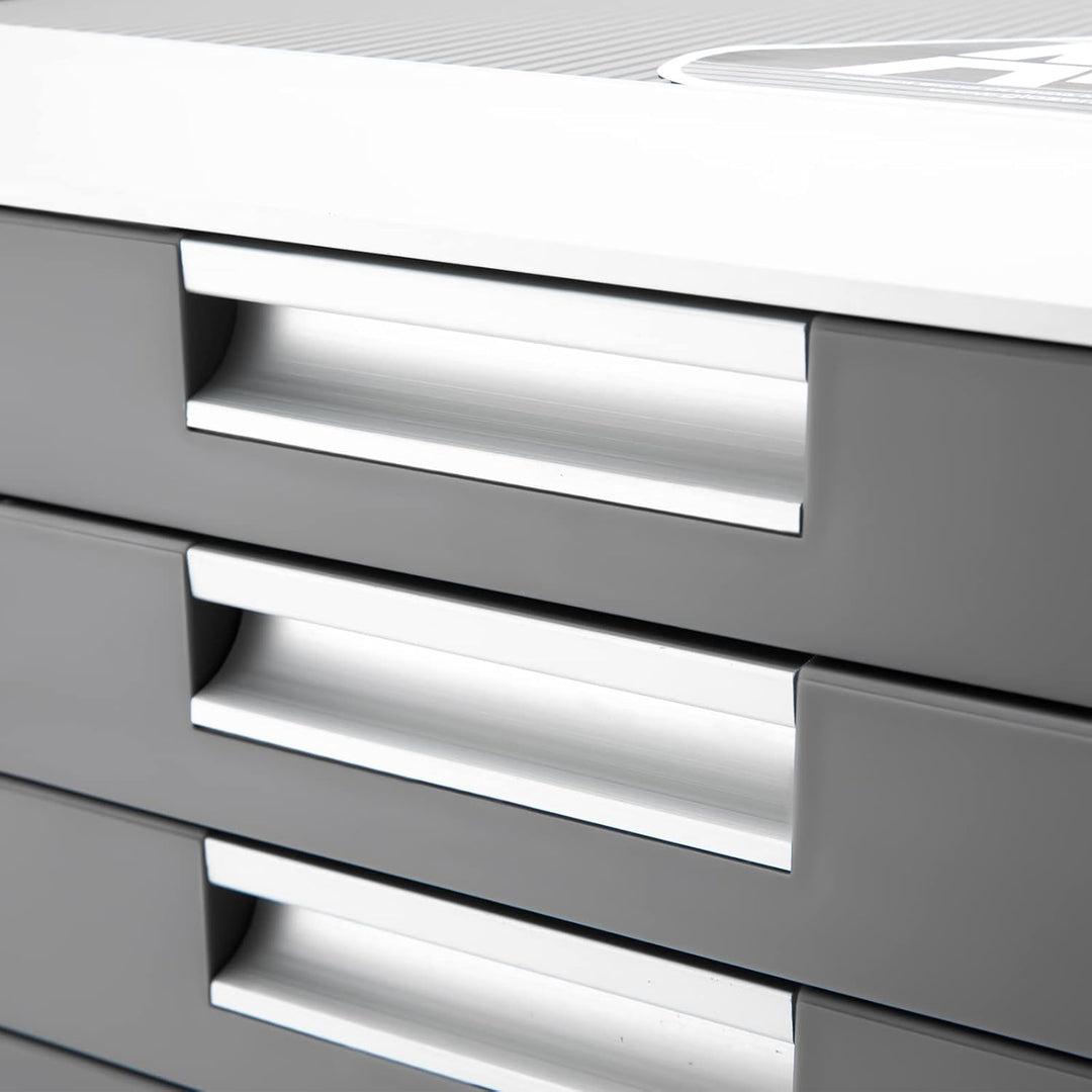 OUKANING Ablagebox mit 4/5/7 Schubladen - Schubladenbox mit hoher Kapazität Schubladenschrank Stahls