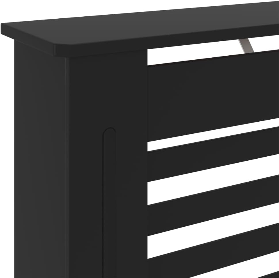 Wohnzimmer Heizkörperabdeckung 78x19x81.5 cm MDF Heizkörperverkleidung Dekorative Lamellen-Design He