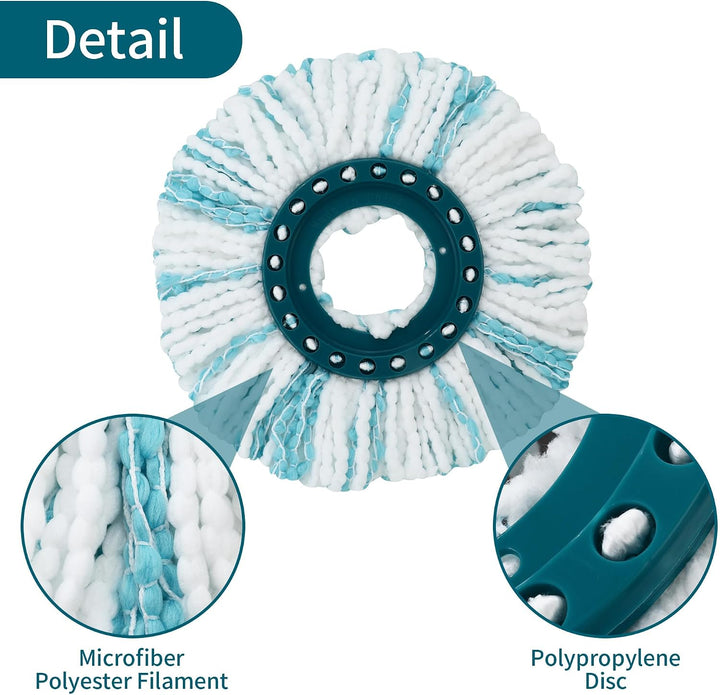 6 Stück Bodenwischer Ersatzbezug für Leifheit Clean Twist Disc Mop Micro, für Leifheit Bodenwischer