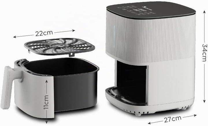 MasterPRO BY CARLO CRACCO - Luftfritteuse 1500W 5L - 12 Programme - LED Touch Control - App Steuerun