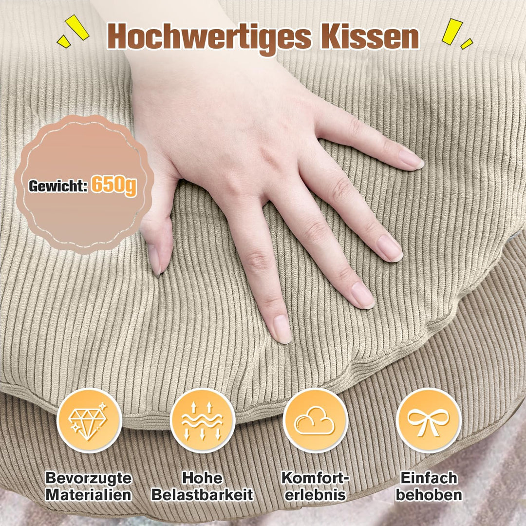 Sitzkissen Rund 35cm Dicke 6cm 1 Stück Bodenkissen Rund Sitzpolster Stuhlauflage Sitzpolster Stuhlki