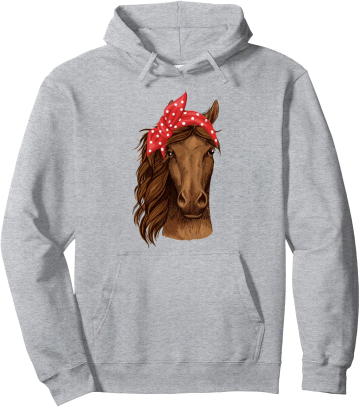 Pferd mit Kopftuch Shirt Pferd Liebe, reiten Mädchen Pferde Pullover Hoodie