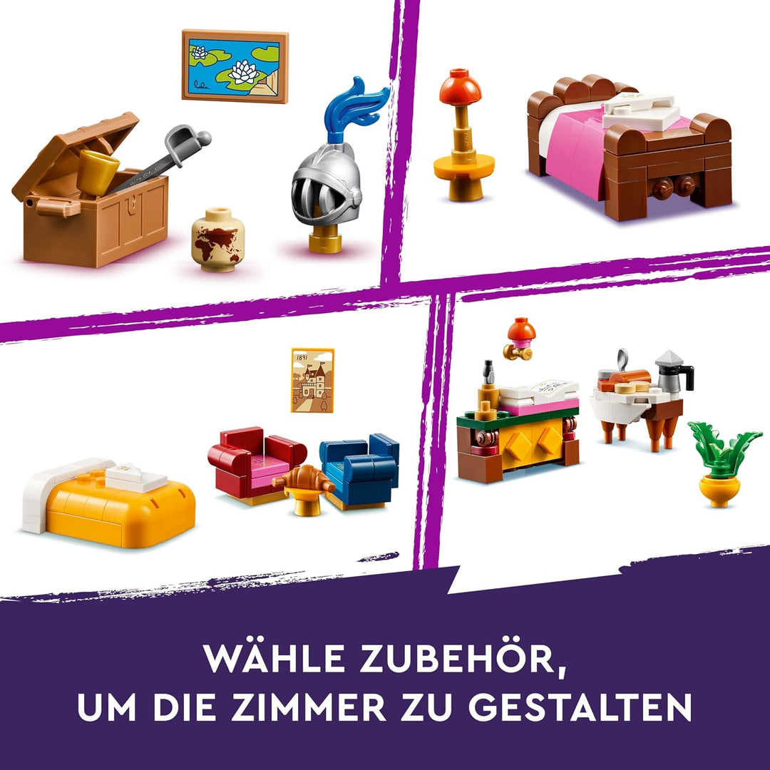Lego Friends Burg mit Ferienunterkunft, Hotel-Spielset für Kinder und Teenager ab 12 Jahren mit 4 Sp