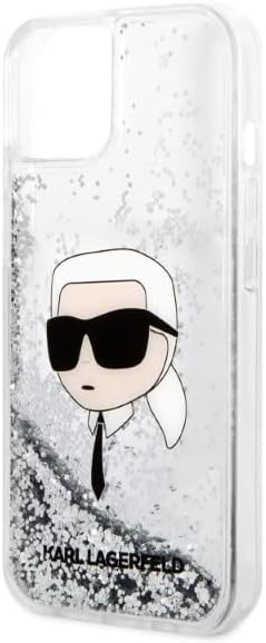KARL LAGERFELD KLHCP14MLNKHCH Hülle für iPhone 14 Plus 6,7" Silber hardcase Glit