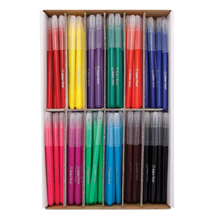 Baker Ross FE415 Grosspackung Pinselstifte für Kinder - 120 Stück, Bunte Pinselstifte Set für Erwach