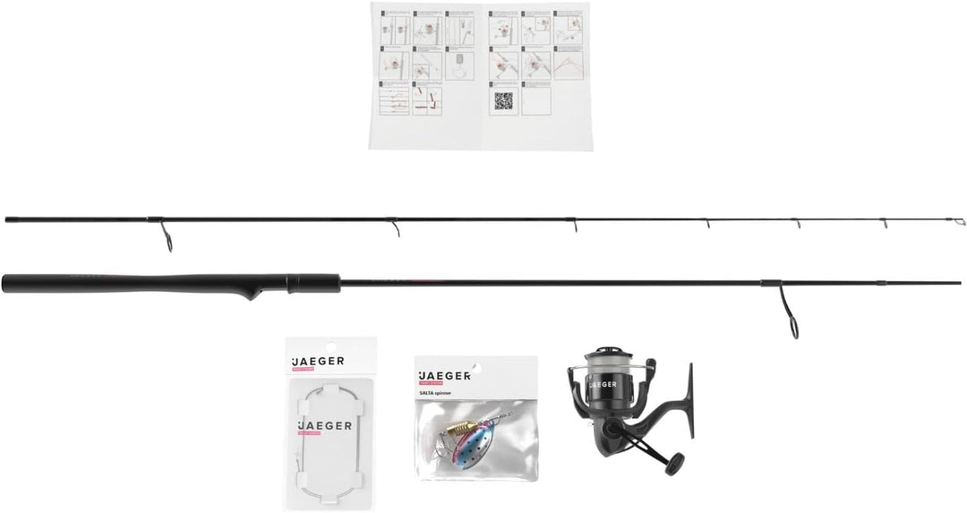 Forellen Angelset Trout GO KIT 2 – Komplettes Angelset mit Rute, Rolle, Köder & Schnur – Ready-to-Go