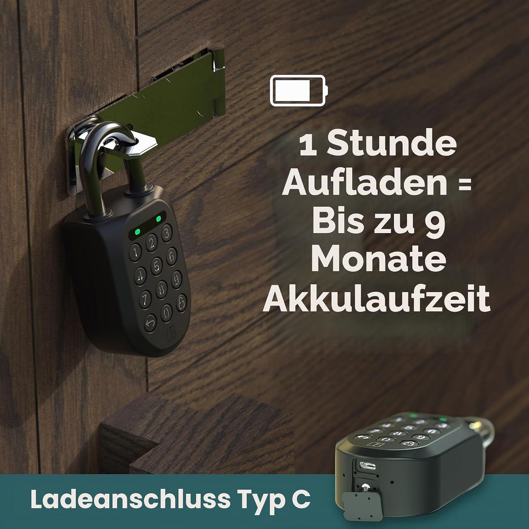 Igloohome Smart Padlock 2 (SP2), Erzeugt Zugriff von überall, kein WLAN nötig, kompatibel mit iPhone