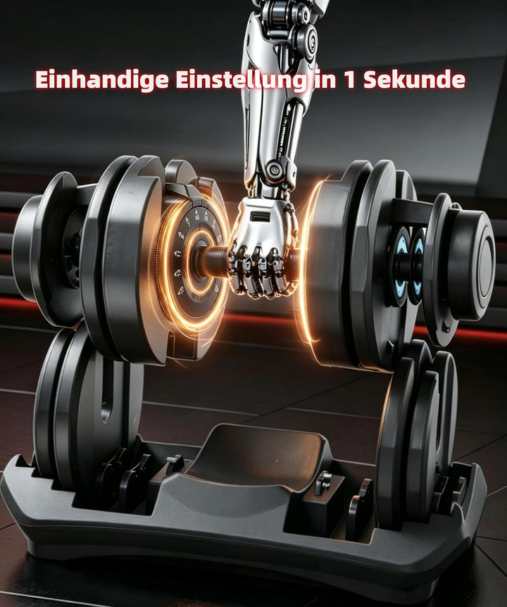 HAKENO 2x24/40kg Verstellbare Hanteln 15 in 1 Hantelset Einstellbare Platzsparende Hanteln, Kraftrai