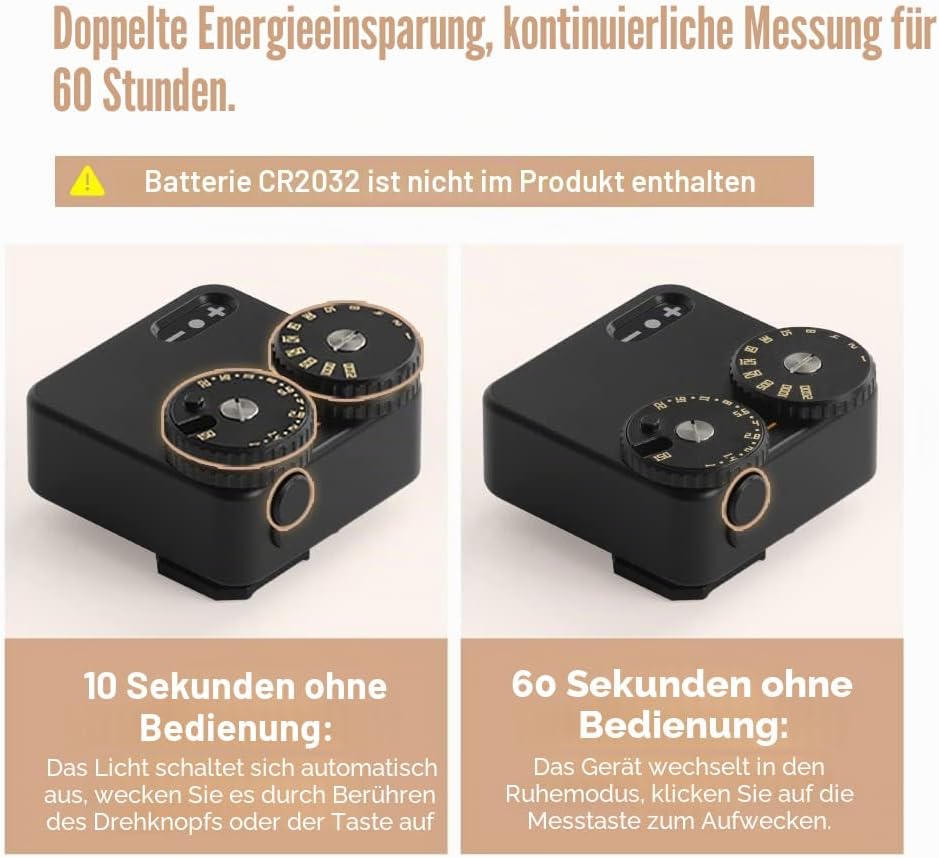 TTArtisan Upgrade Light Meter II Generation Zwei Scheiben Belichtungsmesser für die Fotografie mit C