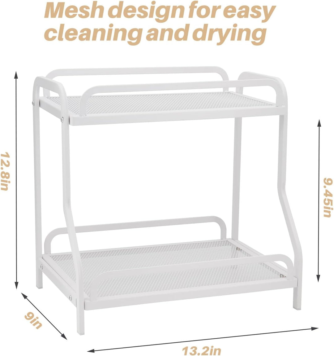 Badezimmer-Organizer mit 2 Ebenen, multifunktional, Make-up-Organizer, Regal und Küchenregal, Aufbew