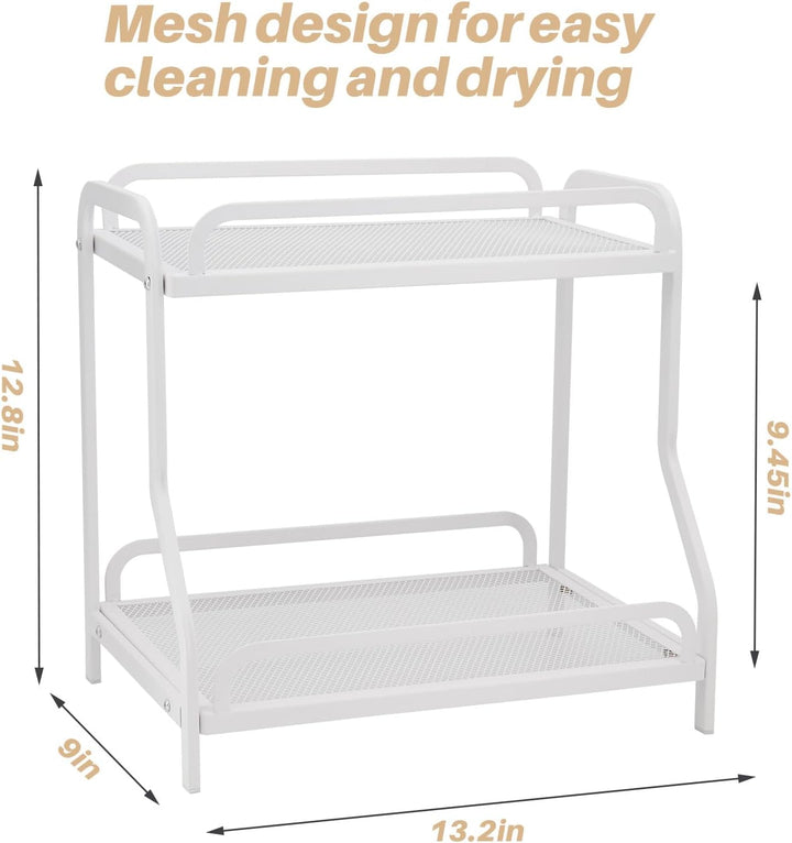 Badezimmer-Organizer mit 2 Ebenen, multifunktional, Make-up-Organizer, Regal und Küchenregal, Aufbew