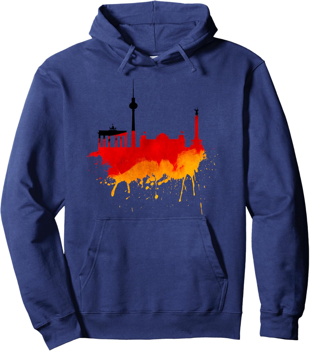 Berlin Skyline Deutschland Flagge Deutsche Fahne Berlin Fan Pullover Hoodie