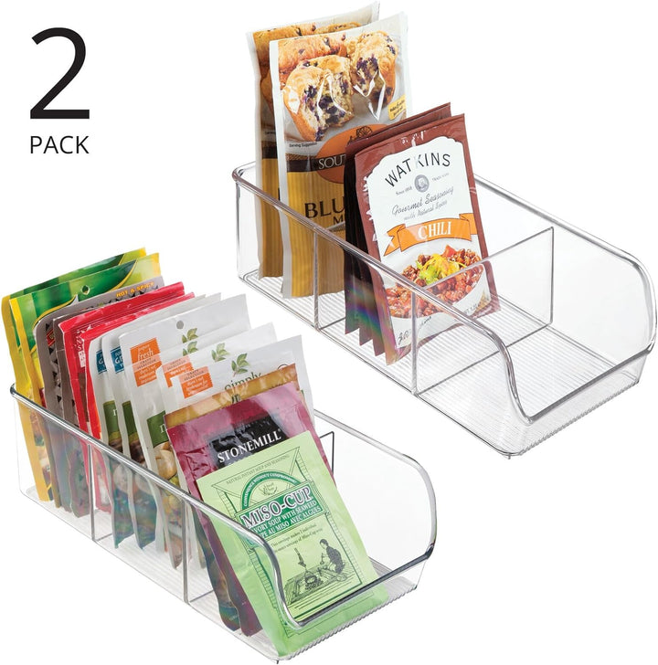 mDesign Küchen Organizer – Aufbewahrungsbox für Tütensuppen, Gewürzmischungen etc. – Gewürzregal aus