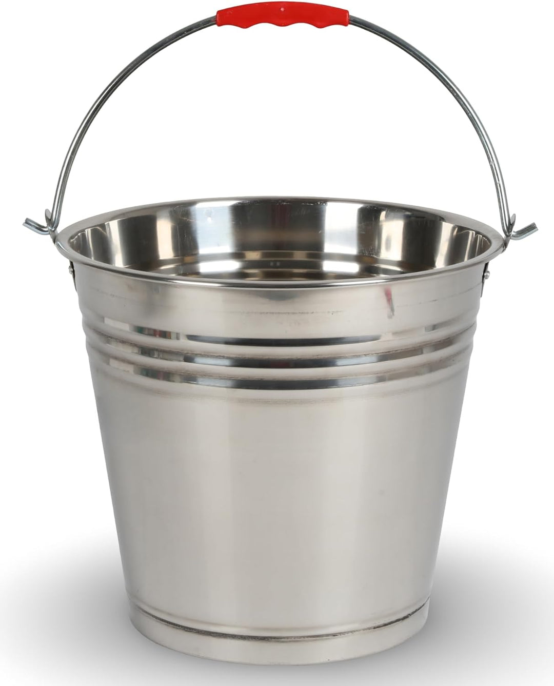 BURI Eimer 12L aus Edelstahl Ascheeimer 12 Liter Metalleimer Wassereimer Dekoeimer Edelstahleimer Bl