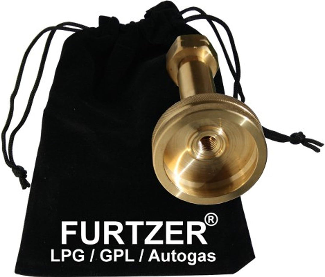 Furtzer LPG GPL Autogas Tankadapter Dish Gasflaschen Propangas lang Adapter mit Stoffbeutel by