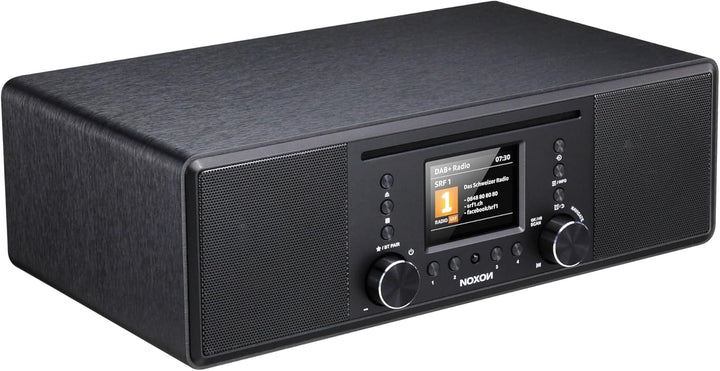 Noxon Furka Schwarz - DAB+, CD, UKW, Bluetooth, USB, AUX-IN, Stereo, Kopfhöreranschluss, Schwarz