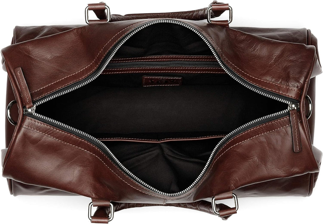 SID &amp; VAIN Weekender Seattle aus Vintage Leder I Sporttasche gross für Herren und Damen I Reisetasch