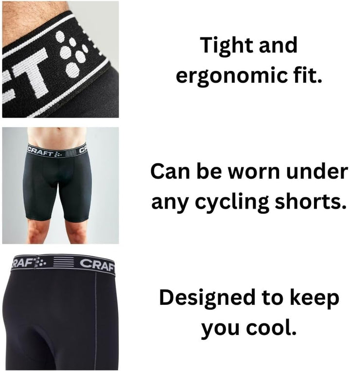 Craft Herren Greatness Bike Shorts M Radunterhose L Black/White, L Black/White