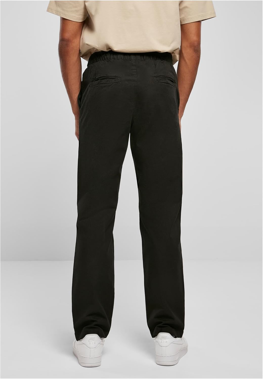 Urban Classics Herren Straight Slit Trouser M Schwarz, M Schwarz