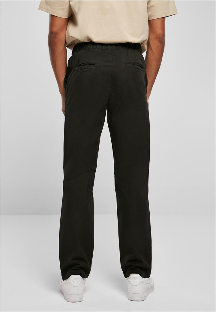Urban Classics Herren Straight Slit Trouser M Schwarz, M Schwarz