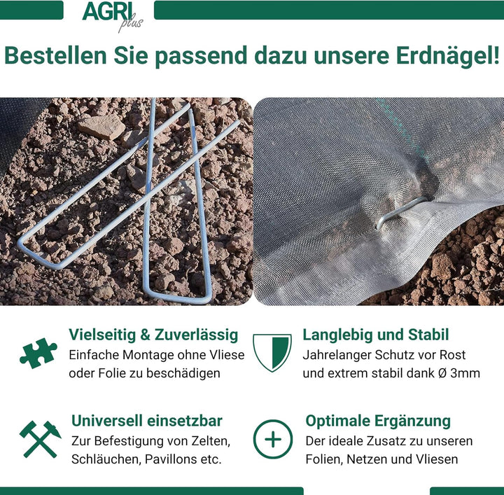 AGRI plus Universalnetz für Sandkasten, Pool & Teich | 2 x 5 m | Verschiedene Masse | Netz engmaschi