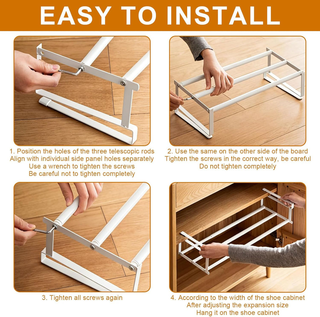 Hängendes Schuhregal Organizer Im Schrank, Erweiterbar Schrankregal, Verstellbarer 40-70cm, Schuhorg