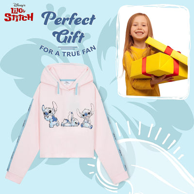 Disney Stitch Kapuzenpullover Mädchen Cropped Hoodie Kinder Teenager 7-14 Jahre - Hoodie Mädchen Ges