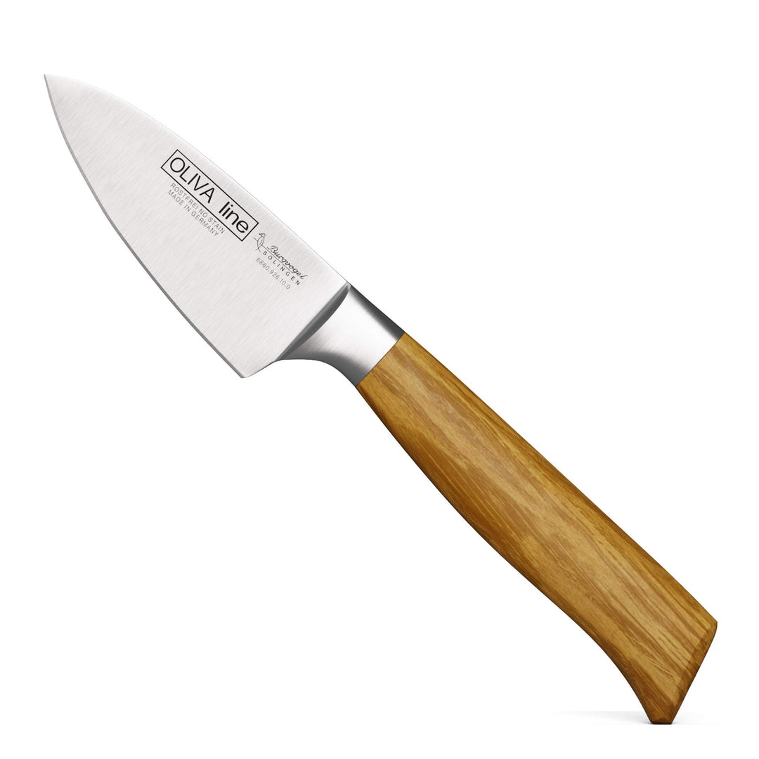 Burgvogel Solingen Kochmesser 10 cm geschmiedet Olivenholz, Oliva Line, rostfrei, deutsches Küchenme