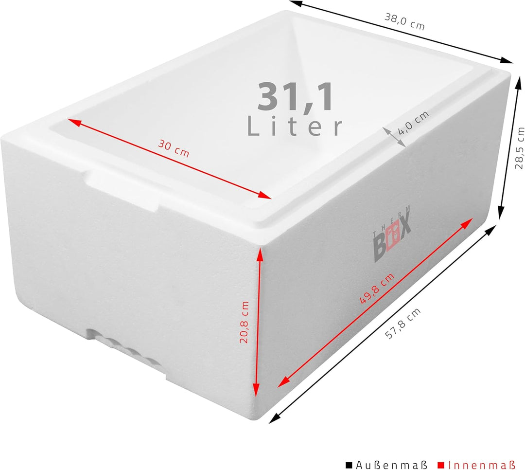 THERM BOX Modularbox 14L bis 43L Erweiterbar Verschiedene Grössen Styroporbox Kühlbox Warmhaltebox W