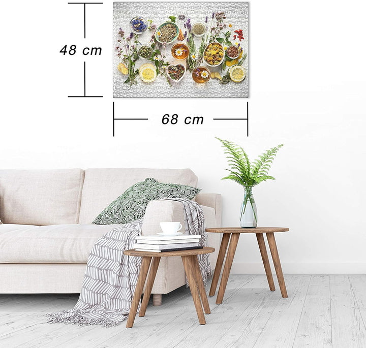 Ulmer Puzzleschmiede - Puzzle Kräuter und Tee - klassisches 1000 Teile Puzzle - Tee-Zutaten mit mark